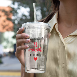 Trendy Red Post Pregnancy Funny Zitat Acryltrinkbecher