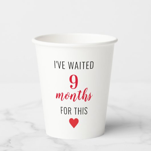 Trendy Red Post Pregnancy Funny Zitat Pappbecher (Vorderseite)