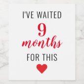 Trendy Red Post Pregnancy Funny Zitat Weinetikett (Einzelnes Label)