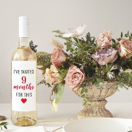 Trendy Red Post Pregnancy Funny Zitat Weinetikett