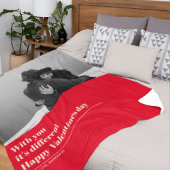 Trendy Red Quote und Foto | Valentines Gift Fleecedecke