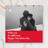 Trendy Red Quote und Foto | Valentines Gift Geschenkanhänger (Vorderseite)