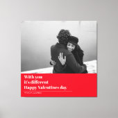 Trendy Red Quote und Foto | Valentines Gift Leinwanddruck (Vorderseite)
