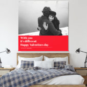Trendy Red Quote und Foto | Valentines Gift Leinwanddruck (Insitu (Schlafzimmer))