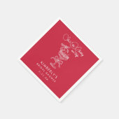 Trendy Red She's The Cherry On Top Bridal Shower Serviette (Ecke)