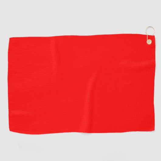 Trendy Red Solid Color Golfhandtuch (Horizontal)