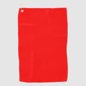 Trendy Red Solid Color Golfhandtuch (Vorderseite)