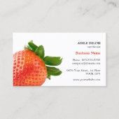 Trendy Red Strawberry Nutritionist Business Card Visitenkarte (Vorderseite)