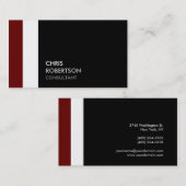 Trendy Red White Black Attractive Business Card Visitenkarte (Vorne/Hinten)