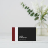 Trendy Red White Black Attractive Business Card Visitenkarte (Stehend Vorderseite)
