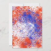 Trendy Red, White & Blue 4. Juli Party Einladung (Rückseite)