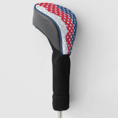 Trendy Red White & Blue Stars America Flag Muster Golf Headcover (angewinkelt)