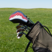 Trendy Red White & Blue Stars America Flag Muster Golf Headcover (In SItu)