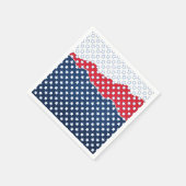 Trendy Red White & Blue Stars America Flag Muster Serviette (Ecke)