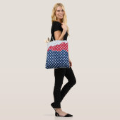 Trendy Red White & Blue Stars America Flag Muster Tasche (Am Model)