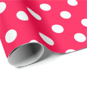 Trendy Red White Chic Template Classic Weihnachten Geschenkpapier (Rolleneckpunkt)