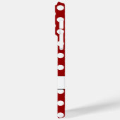 Trendy Red White Polka dots Monogram Case-Mate iPhone Hülle (Rückseite / Links)