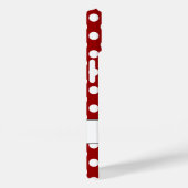 Trendy Red White Polka dots Monogram Case-Mate iPhone Hülle (Rückseite / Rechts)