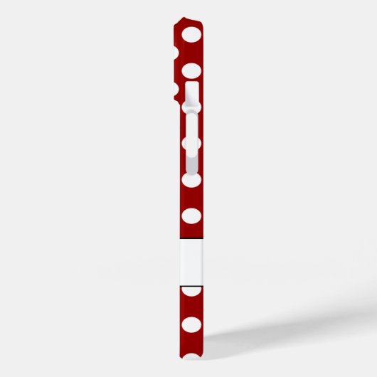 Trendy Red White Polka dots Monogram Case-Mate iPhone Hülle (Rückseite / Links)