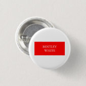 Trendy Red White Stilvoll Einfach Schlicht Ihren N Button (Vorne & Hinten)