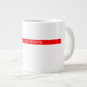 Trendy Red White Stilvoll Einfach Schlicht Ihren N Jumbo-Tasse (Vorderseite Rechts)