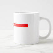 Trendy Red White Stilvoll Einfach Schlicht Ihren N Jumbo-Tasse (Rechts)