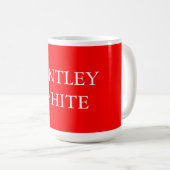 Trendy Red White Stilvoll Einfach Schlicht Ihren N Kaffeetasse (VorderseiteRechts)