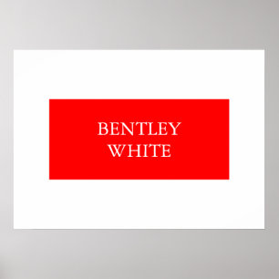 Trendy Red White Stilvoll Einfach Schlicht Ihren N Poster