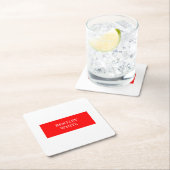 Trendy Red White Stilvoll Einfach Schlicht Ihren N Rechteckiger Pappuntersetzer (Vor Ort)