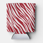 Trendy Red Zebra Animal Sripes Dosenkühler (Vorderseite)