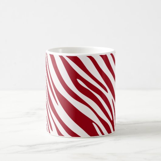 Trendy Red Zebra Animal Sripes Kaffeetasse (Mittel)