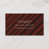 Trendy Reddish Brown Color Schlicht Einzigartig St Visitenkarte (Rückseite)