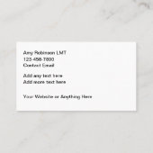 Trendy Relaxing Massage Business Cards Visitenkarte (Rückseite)