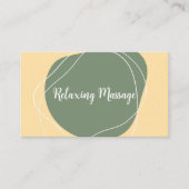 Trendy Relaxing Massage Business Cards Visitenkarte (Vorderseite)