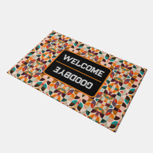 Trendy Retro Abstrakt Squares Collection Fußmatte