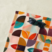 Trendy Retro Abstrakt Squares Collection Strandtuch (Beispiel)