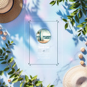 Trendy Retro Beach Club Acryleinladungen