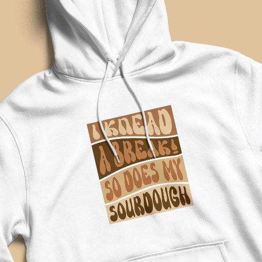 Trendy Retro Beige Sourdough Brot Baker Funny Hoodie