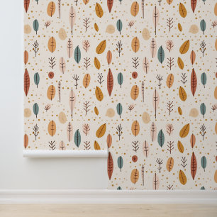 Trendy Retro Boho Abstrakt Collection Tapete
