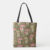 Trendy Retro Boho Magic Mushroom Tasche (Rückseite)