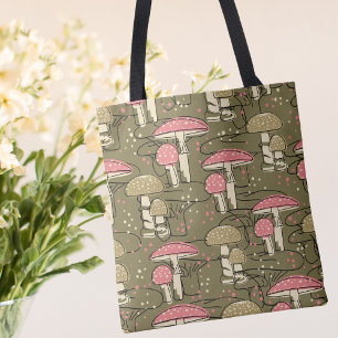 Trendy Retro Boho Magic Mushroom Tasche
