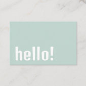 Trendy Retro Boho - Moderne Grün und Weiß Visitenkarte (Vorderseite)