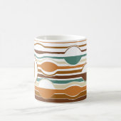 trendy Retro-Boho Stil bunt geometrisch Muster Kaffeetasse (Mittel)