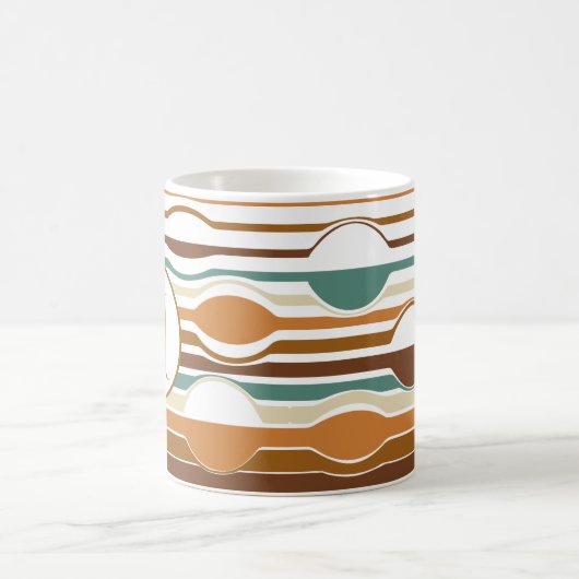 trendy Retro-Boho Stil bunt geometrisch Muster Kaffeetasse (Mittel)