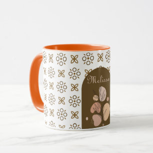 trendy Retro-Boho Stil bunt geometrisch Muster Tasse