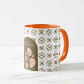 trendy Retro-Boho Stil bunt geometrisch Muster Tasse (VorderseiteRechts)