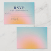 Trendy Retro Celestial Blue Gradient UAWG Begleitkarte (Vorne/Hinten)