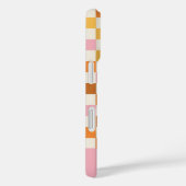 Trendy Retro Checkerboard Monogramm Case-Mate iPhone Hülle (Rückseite / Rechts)