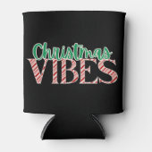Trendy Retro Christmas Vibes Candy Cane Dosenkühler (Vorderseite)