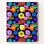 Trendy Retro Design Notebook Notizblock (Rückseite)